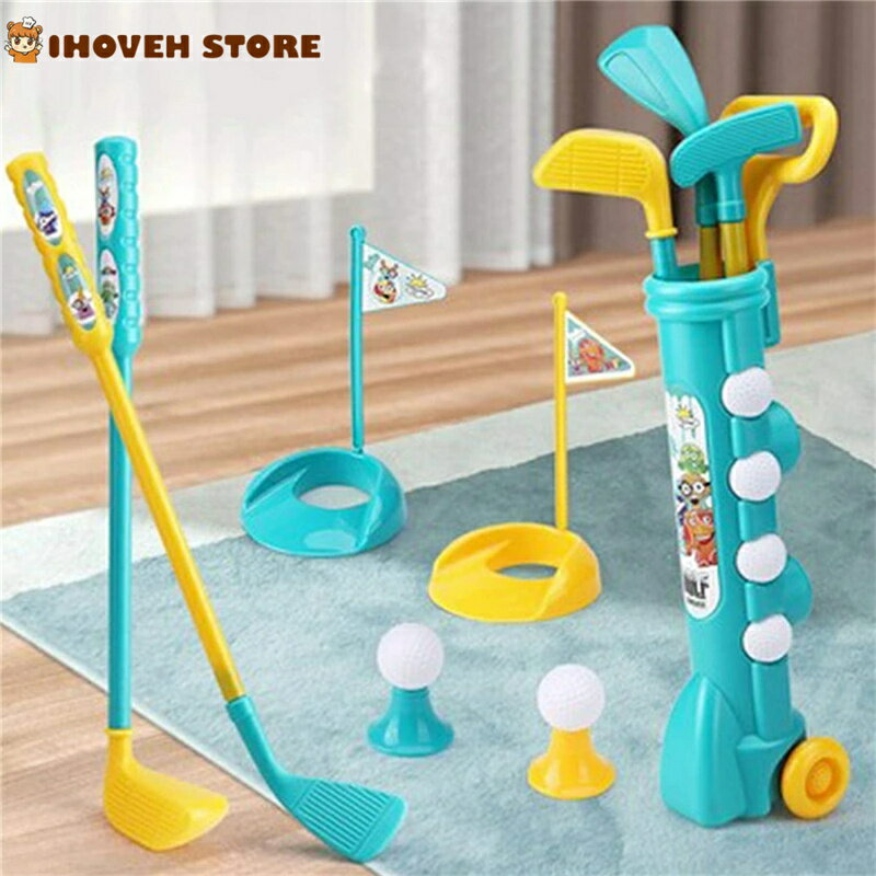 ゴルフ おもちゃ セット 子供用 キッズゴルフプレイセット ゴルフボールゲーム プラスチック 屋内 屋外 運動玩具 練習 レジャー ファミリースポーツ ミニゴル...