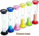 プラスチック 砂時計タイマー カラフルな砂時計 砂タイマー 30秒/1分/2分/3分/5分/10分 6個セット【海外通販】