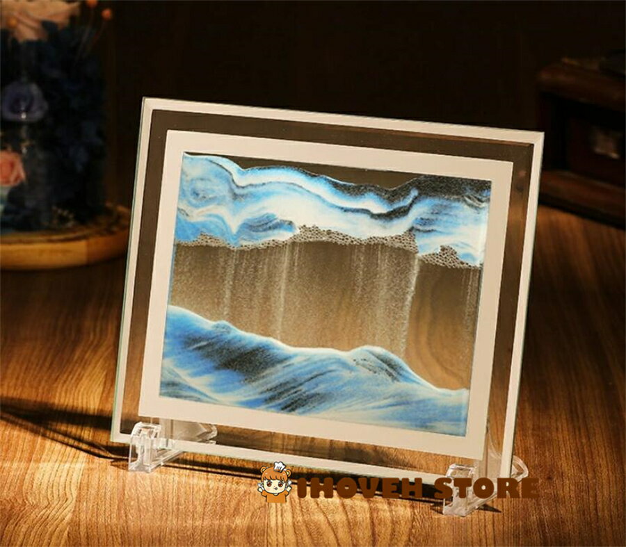 サンドピクチャー 砂時計 3D 置物 流砂絵 サンドアート 流れる 7インチ 砂絵時計 動く砂のアート絵 インテリア 置物 オフィス デスクトップ 装飾 砂絵 おしゃれ 綺麗 ユニーク 癒し 飾り インテリア雑貨 サイエンス雑貨 プレゼント ギフト 引っ越し祝い 四角【海外通販】 2