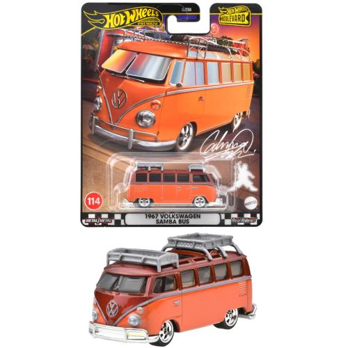 ホットウィール(Hot Wheels) ブールバード '67 フォルクスワーゲン サンババス 乗り物おもちゃ ミニカー 3歳から オレンジ HRT62