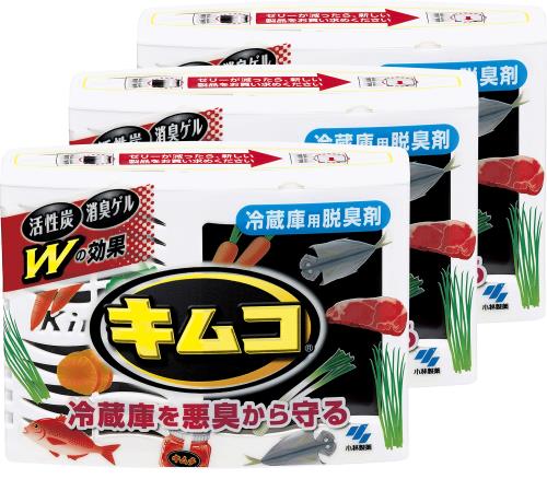 キムコ まとめ買い 冷蔵庫 脱臭剤 中型冷蔵室用 活性炭と消臭ゲルのW効果 冷蔵庫用脱臭剤 消臭 脱臭 小林製薬 目約6ヶ月×3個