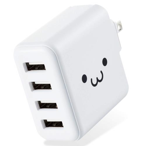エレコム(ELECOM) USB コンセント 充電器 合計24W USB-A×4 iPhone ( iPhone13シリーズ対応 ) / Android / タブレット 対応 ホワイトフェイス MPA-ACU13WF エレコム(ELECOM) USB コンセント 充電器 合計24W USB-A×4 iPhone ( iPhone13シリーズ対応 ) / Android / タブレット 対応 ホワイトフェイス MPA-ACU13WF