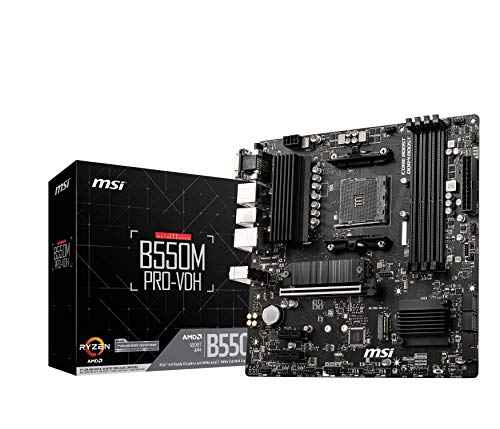 MSI B550M PRO-VDH AMD Ryzen 5000/4000G/3000シリーズプロセッサ対応 Socket AM4 DDR4 PCIe4.0対応 Mi..