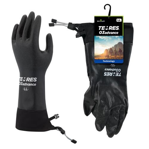 ショーワグローブ(Showaglove) レイングローブ・アウトドアテムレス・透湿防水 TEMRES 03advance LLサイズ ブラック 防水グローブ防寒...