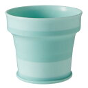 伊勢藤(ISETO) うがいコップ UGAI cup ミントグリーン 120ml 幅Φ7×高さ2.5~6cm 抗菌 折りたたみ 耐熱100℃ カラビナ付き 歯磨き 防災 携帯用 ケース付き 持ち運び ミニ I-602