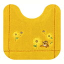 センコー(Senko) となりのトトロ 花のバス停 トイレマット 約58×60cm イエロー キャラクター ネコバス ジブリ 19752