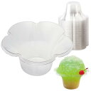 サンナップ かき氷カップ ミニフルール (大口径、低重心)クリアー 13オンス 80個入り