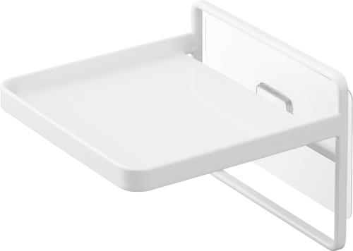 山崎実業(Yamazaki) フィルムフック ソープディスペンサー収納トレー ホワイト 本体:約W10.2×D10.2×H8cm(フィルムフック含まず) タワー tower 浮かせる収納 洗面収納 2181