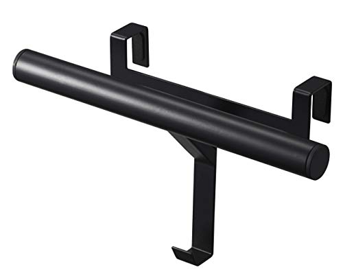 山崎実業(Yamazaki) 下駄箱扉ランドセルリュックハンガー ブラック 約W26.5XD9.5XH16cm タワー 扉に差..