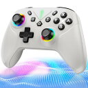Switch 2 コントローラー ダブルホール機能 Switch1/2代?応2025革新モデルスイッチ プロコン TURBO自動連射機能 6軸ジャイロセンサー搭載 4階段HD振動 背面ボタン付き 9色RGBライト ゼロ遅延 無線接続 1000mAh大容量 Bluetooth 人間工学デザイン Switch全世代に対応/PC/Andro