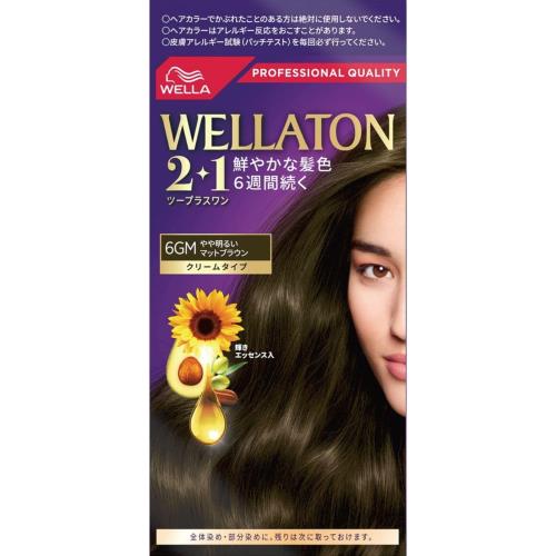 Wella ウエラトーン 2+1 白髪染め クリームタイプ 6GM やや明るいマットブラウン 鮮やかな髪色6週間続く 医薬部外品