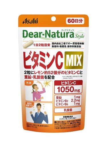 ディアナチュラスタイル ビタミンC MIX 120粒 (60日分) アサヒ サプリ Dear-Natura 国内工場で生産 1日2粒目安 パウチ ディアナチュラスタイル ビタミンC MIX 120粒 (60日分) アサヒ サプリ Dear-Natura 国内工場で生産 1日2粒目安 パウチ