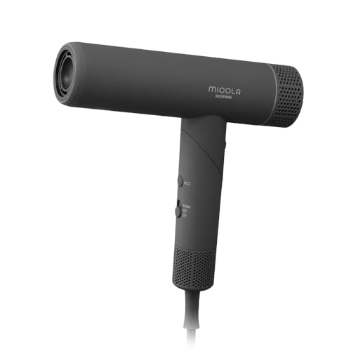MiCOLAアイリスオーヤマ イオンドライヤー メーカー最速乾燥 折り畳み式 軽量 380g コンパクト パワフル ドライヤー 風量3段階 温度4段階 マイナスイオン HDR-M401-H ダークグレー