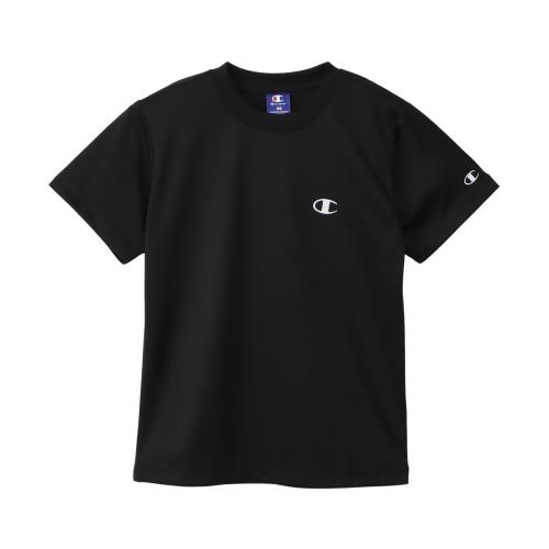 [チャンピオン] 半袖Tシャツ キッズ 半袖 丸首 速乾 ワンポイントロゴ刺繍 ショートスリーブTシャツ ベ..