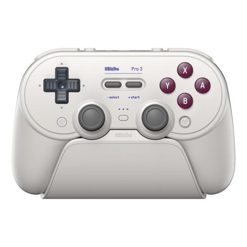 8BitDo Pro 3 BluetoothコントローラーSwitch/Switch 2用-TMRジョイスティック、交換可能なABXYボタン、プロ仕様のバックボタン、充電ドック、ホールエフェクトトリガー、Windows、Apple、SteamOS、Androidに対応（G Classic）