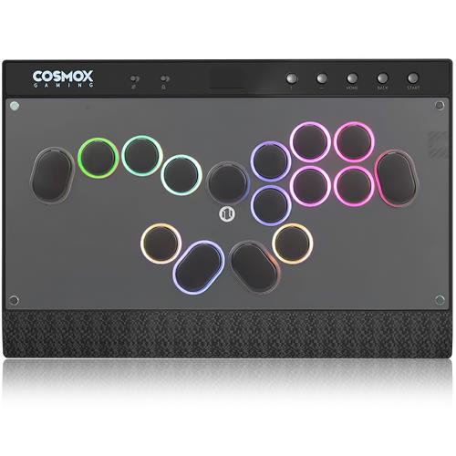 Haute42 レバーレス アケコン レバーレスコントローラー C16-Sブラック ｜ボタンレイアウト変更 磁石着..