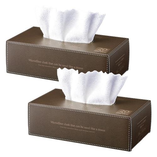 アイメディア(Aimedia) 使い捨てマイクロファイバークロス 便利クロス 40枚入(20枚×2箱) 23×23cm ティッシュのように使える お掃除用 万能ふきん 布巾 雑巾 ティッシュクロス 使い捨て 極細繊維