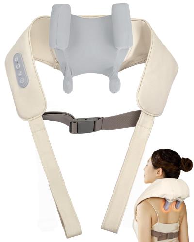 ネックケア 首 リラクゼーション器 首/肩/腰/背中/太もも ネックリラックス 加温機能 2種類モード 3段階強度調節 長さ調節可能 静音 コードレス Type-C充電式 洗える布カバー 軽量 簡単操作 男女兼用 母の日 父の日 記念日 誕生日 新年 プレゼント クリスマス お祝い ギフト