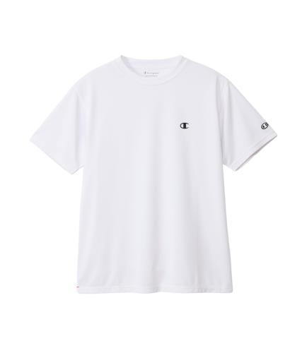 [チャンピオン] 半袖Tシャツ 半袖 UVカット ポリエステル100％ 丸首 抗菌防臭 速乾 ワンポイントロゴ ラバープリント SHORT SLEEVE T-SHORT BASIC SPORTS C3-BS310 メンズ ホワイト(4)