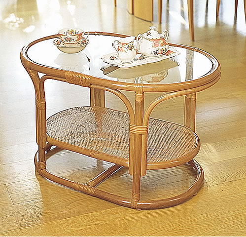 リビングテーブル/高級ラタンリビングテーブル