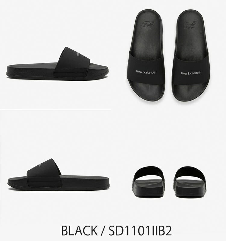 ニューバランス サンダル スライドサンダル New Balance SD1101IIB2 BLACK ブラック【中古】未使用品 2