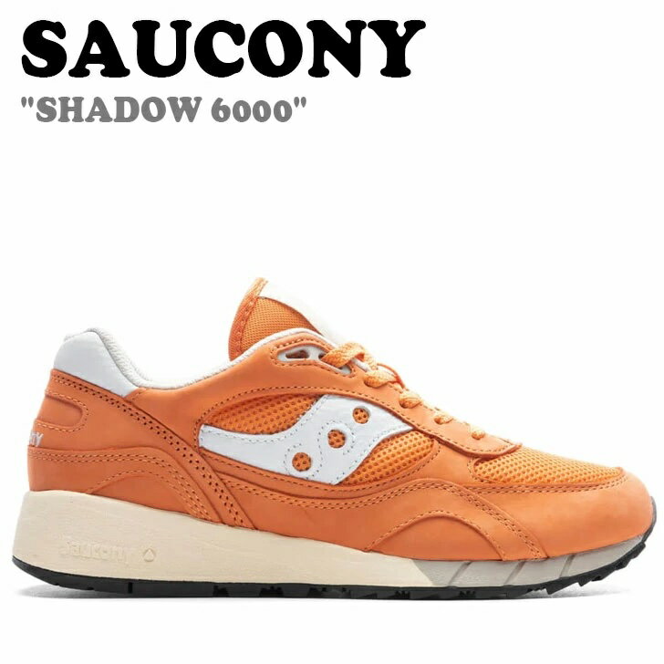 サッカニー スニーカー SAUCONY メンズ レディース SHADOW 6000 シャドー ORANGE オレンジ WHITE ホワイト S70785-2 シューズ【中古】未使用品