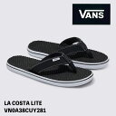 バンズ ビーチサンダル VANS MTE La Costa Lite BLACK WHITE ラコスタ ライドスライド サンダル ブラックホワイト ヴァンズ シューズ VN0A38CUY281