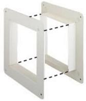 東芝(日本キヤリア) 換気扇部材【KW-252】一般換気扇不燃枠 25cm用 室内・室外枠金枠(銅板製防火ダンパ..