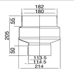 INAX/LIXIL 簡易水洗便器 ニュートイレーナF【BT-8R】専用便槽部品 無臭便槽用接続ソケット〔EJ〕