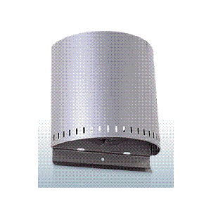 西邦工業【NFX100S】ガラリ型・耐外風・低圧損外壁用ステンレス製換気口・バイパスフード〔HF〕