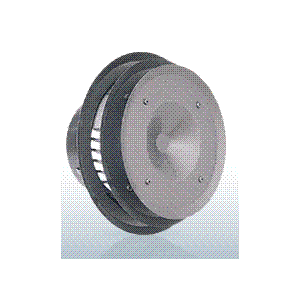 西邦工業【PFX125S】ガラリ型・多層フラットカバー付・耐外風外壁用ステンレス製換気口・バイパスフー..