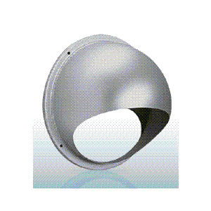 西邦工業【SF225】フードのみ・差込胴体なし・壁面ネジ止め外壁用アルミ製換気口・セルフード〔HF〕