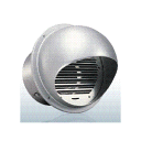 西邦工業【SFXC150】セルフード・同芯ガラリ型・逆風防止ダンパー付外壁用アルミ製換気口〔HF〕