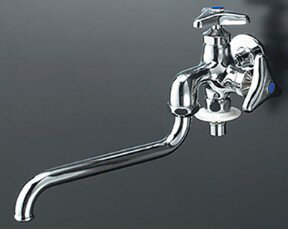 KVK 水栓金具【K21BNJ】二口自在水栓〔GA〕