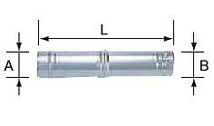 コロナ 吸排気筒延長部材【UFG-2-500】ワンタッチ式吸排気筒延長用部品 スライド管〔FH〕