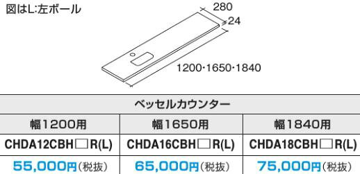 あいあいショップさくらの▲パナソニック 【CHDA18CBH】ベッセルカウンター 受注約1週〔GI〕｜アングル2