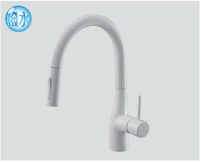 KVK 水栓金具【KM6061ECC4HS】グロスホワイト シングルシャワー付混合栓 撥水シングルシリーズ シャワ..