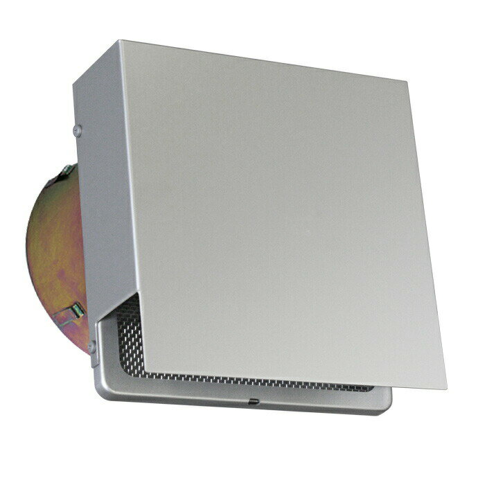 西邦工業 【KNUD125C】角金網型10メッシュ 角型フラットフード 防火ダンパー付 外壁用アルミ製換気口〔..