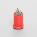 Яアメリカン電機 【3222N-L6-RD】赤色 プラグ ナイロンカバー 引掛形 20A 接地形2P 250V (NEMA L6-20)