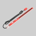 ###Яアメリカン電機 【HAC7121S-RD】赤色 0Uコンセントバー 30A入力 抜止形12ヶ口 15A安全ブレーカ付 受注生産