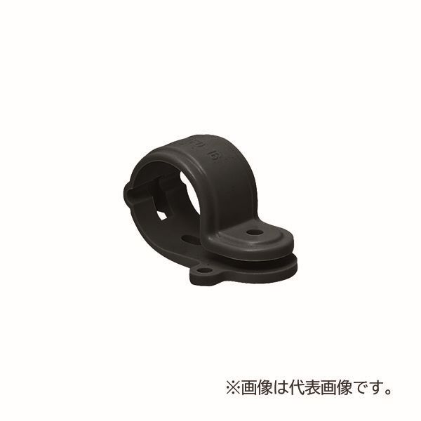 未来工業 【KTFD-22K(10個入)】黒 PF管水抜き片サドル サイズ22 水抜き穴付