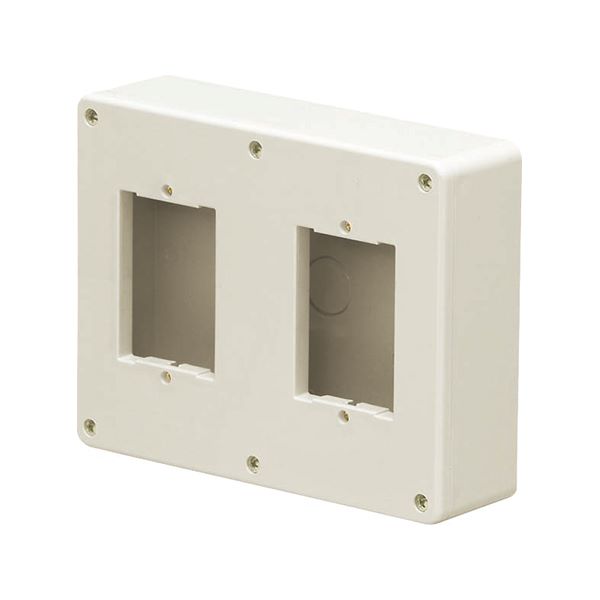 未来工業 【PVR-EV2A1M】ミルキーホワイト 露出スイッチボックス (カバー付)