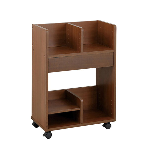 ###⊥クロシオ 【36879】(4954877368793) ブラウン シンプルランドセル収納ワゴン 組立式