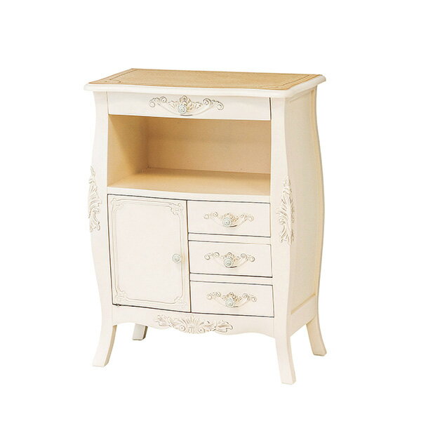 ●⊥クロシオ 【92172】(4954877921721) ホワイト コモ ファックス台 完成品