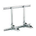 ####バクマ工業 【B-PK16】パッケージエアコン 室外ユニット用据付架台 壁面用架台 溶融亜鉛メッキ仕上げ W=400〜1000 D=240〜430〔HE...