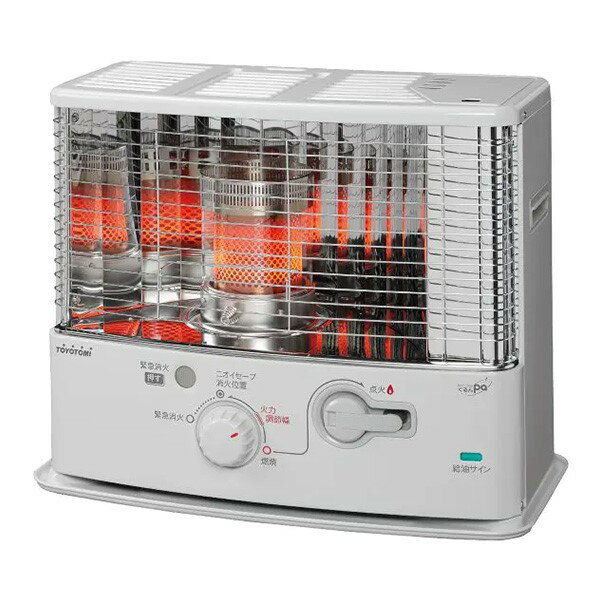 ●トヨトミ 暖房機器【RS-G3024(W)】ホワイト 電池レス石油ストーブ (反射形) タンク4.0L コンクリート(集合)11畳まで/木造(戸建)8畳まで