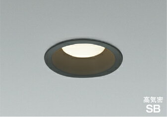 βコイズミ 照明【AD7350B35】準耐火構造対応パネルダウンライト ベースタイプ 調光 温白色 散光 SB形 60W相当 防雨・防湿型 ブラック 調光器別売