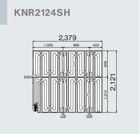 ###リンナイ 床暖房【KNR2124SH】(26-3945) リフォーム向け 3回路 5.5mm厚小根太入り温水マット (旧品番 KNR2124S)〔GB〕 2