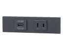 ###β神保電器 配線器具【KAG-2604SB】ソフトブラック NKシリーズ 家具・機器用 コンセント+USBコンセントセット 受注生産