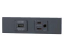 ###β神保電器 配線器具【KAG-2610SB】ソフトブラック NKシリーズ 家具・機器用 USBコンセント+接地コンセントセット 受注生産